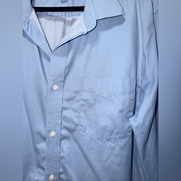2/$15 Men's Light Blue Dress casual button up long sleeve shirt - Picture 4 of 5